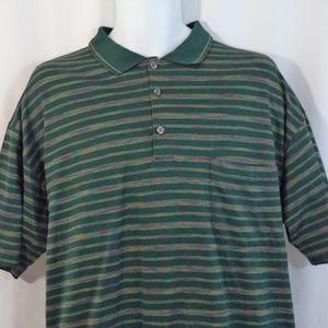 ScaraB Made in Italy Mens Striped Polo Sz 54